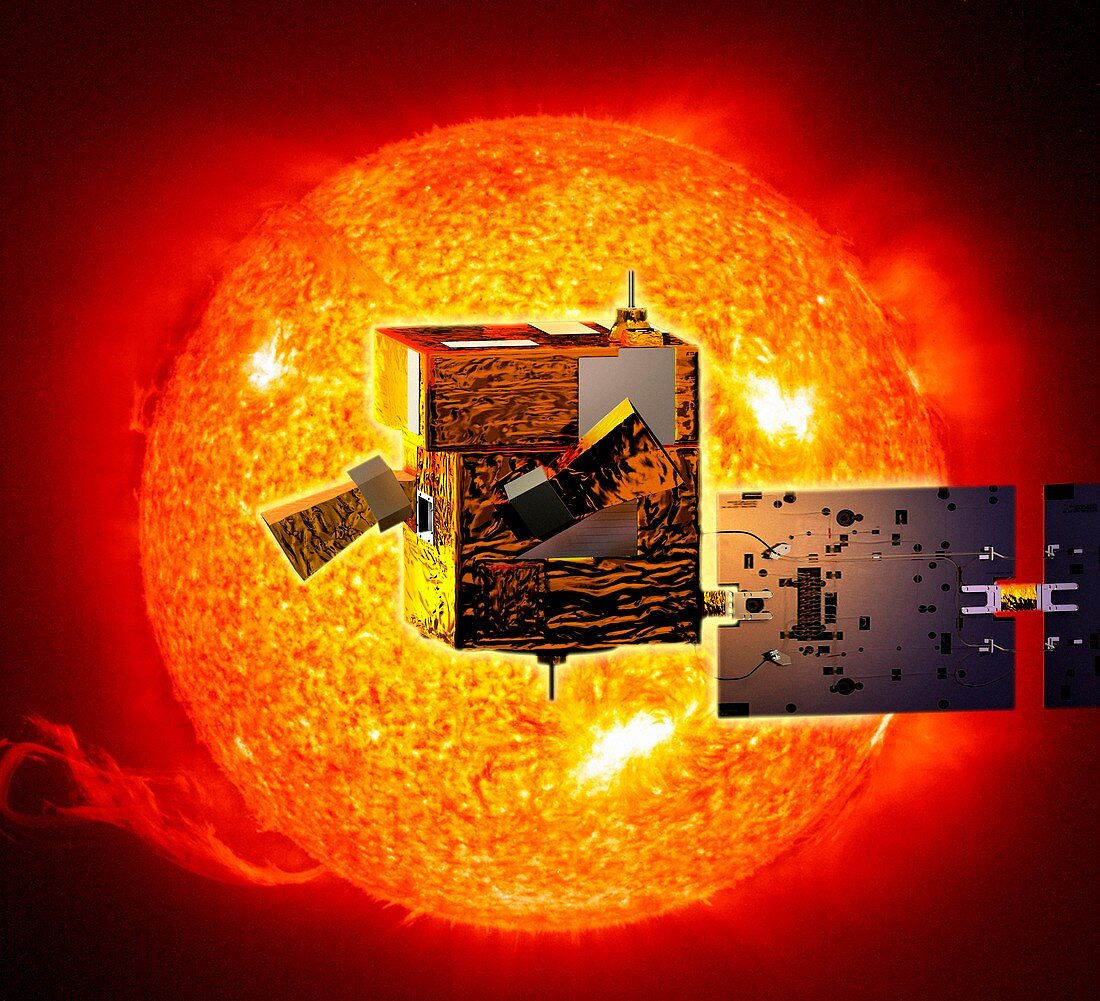 Picard satellite and Sun,artwork
