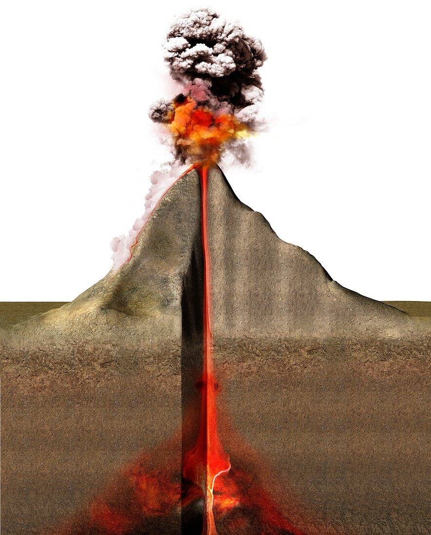 Volcanic eruption,artwork
