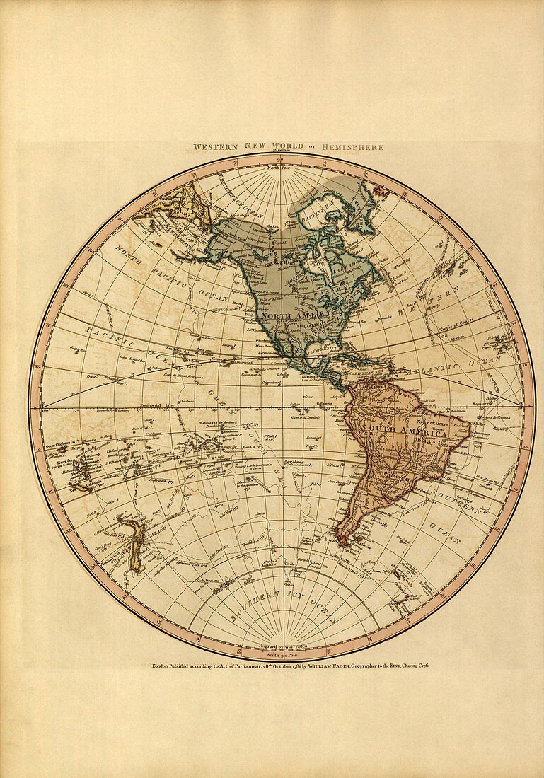 Western hemisphere,1786