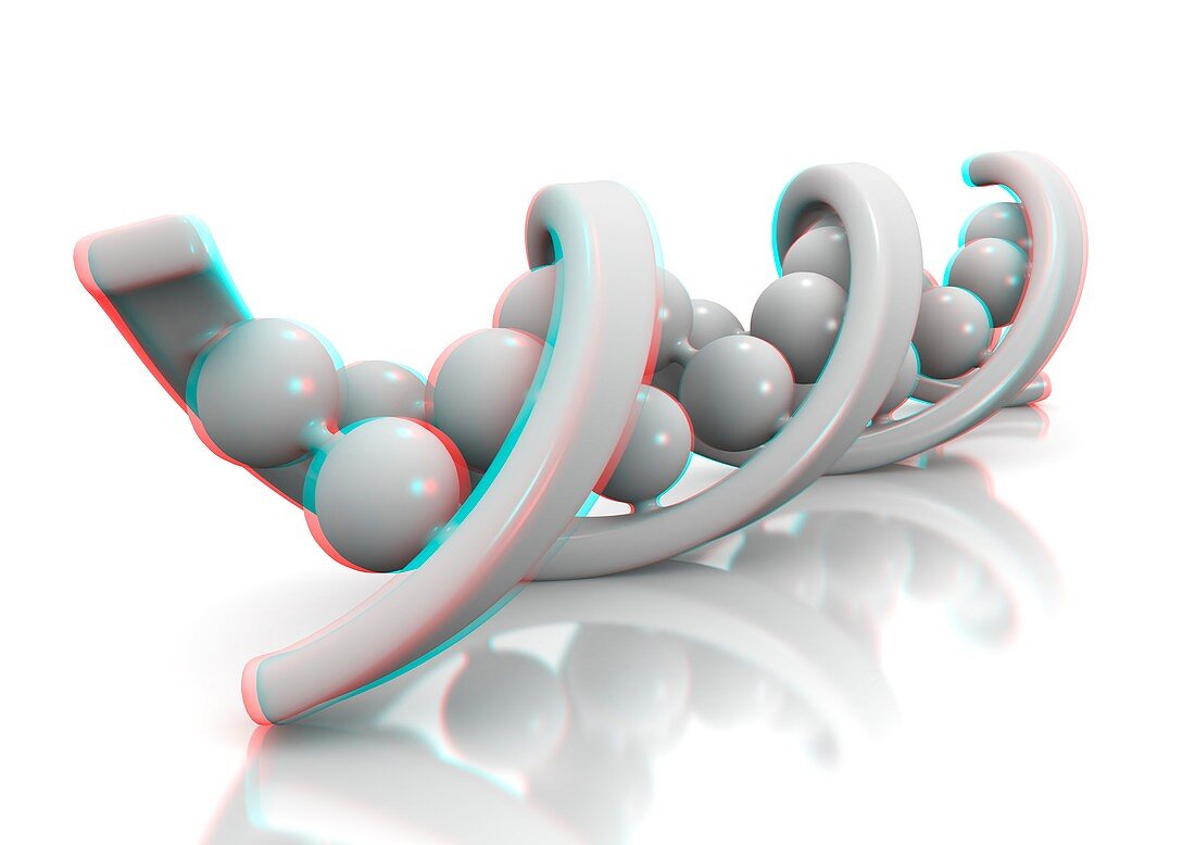 DNA molecule,stereo 3D artwork