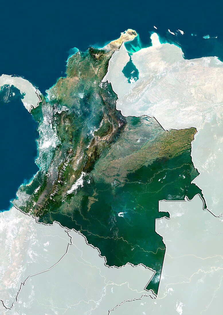Colombia,satellite image