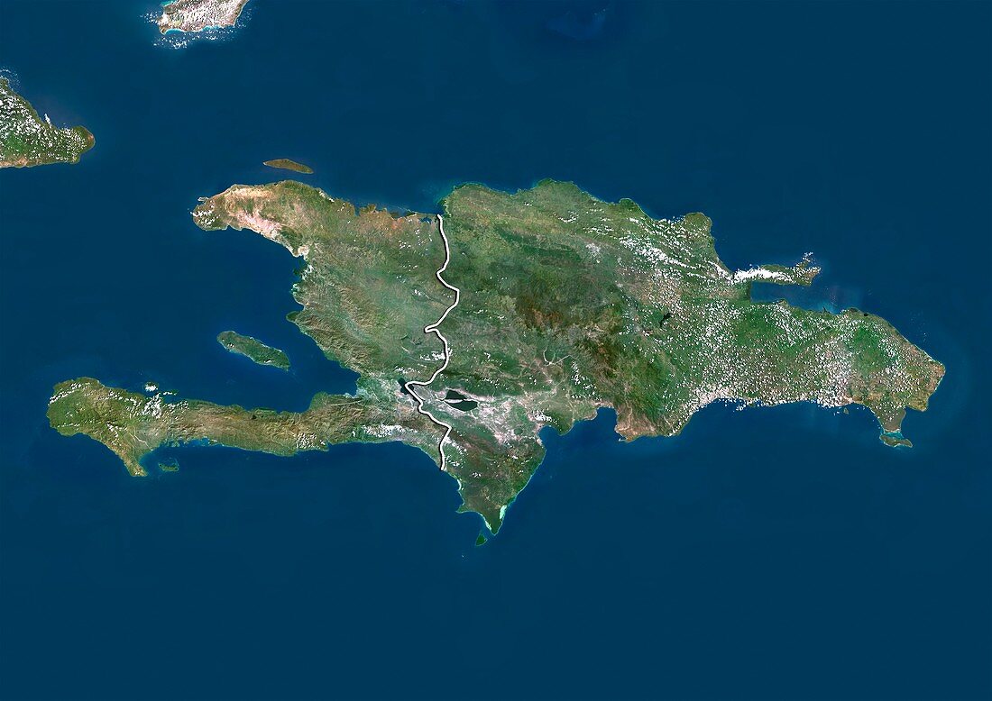 Dominican Republic,satellite image