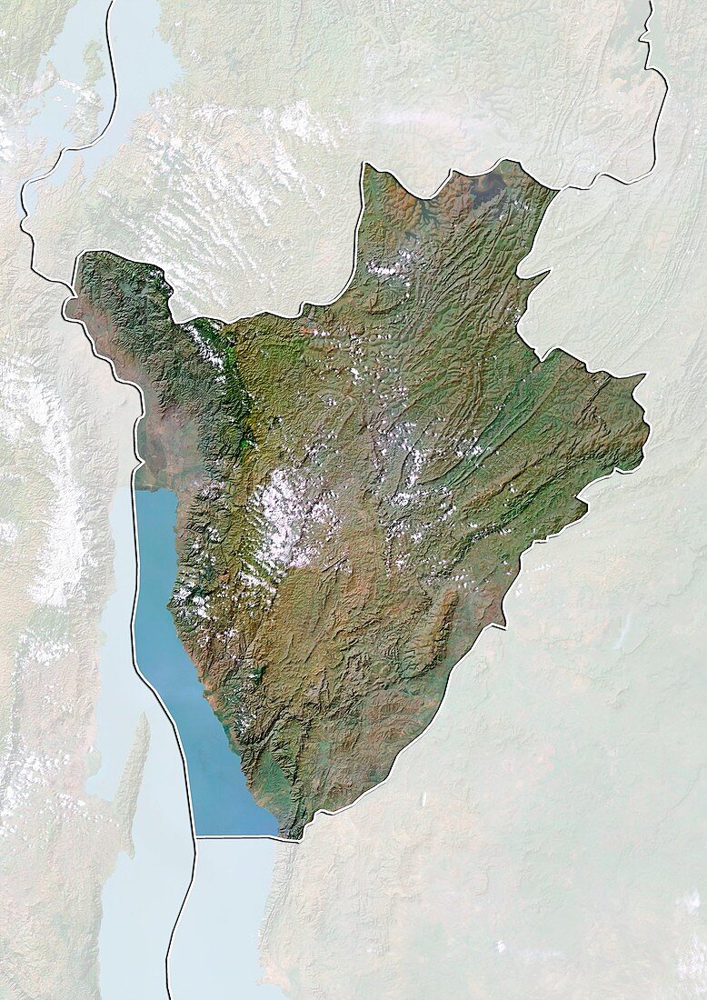 Burundi,satellite image