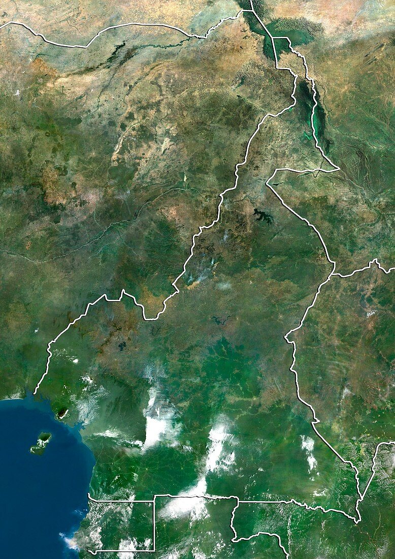 Cameroon,satellite image