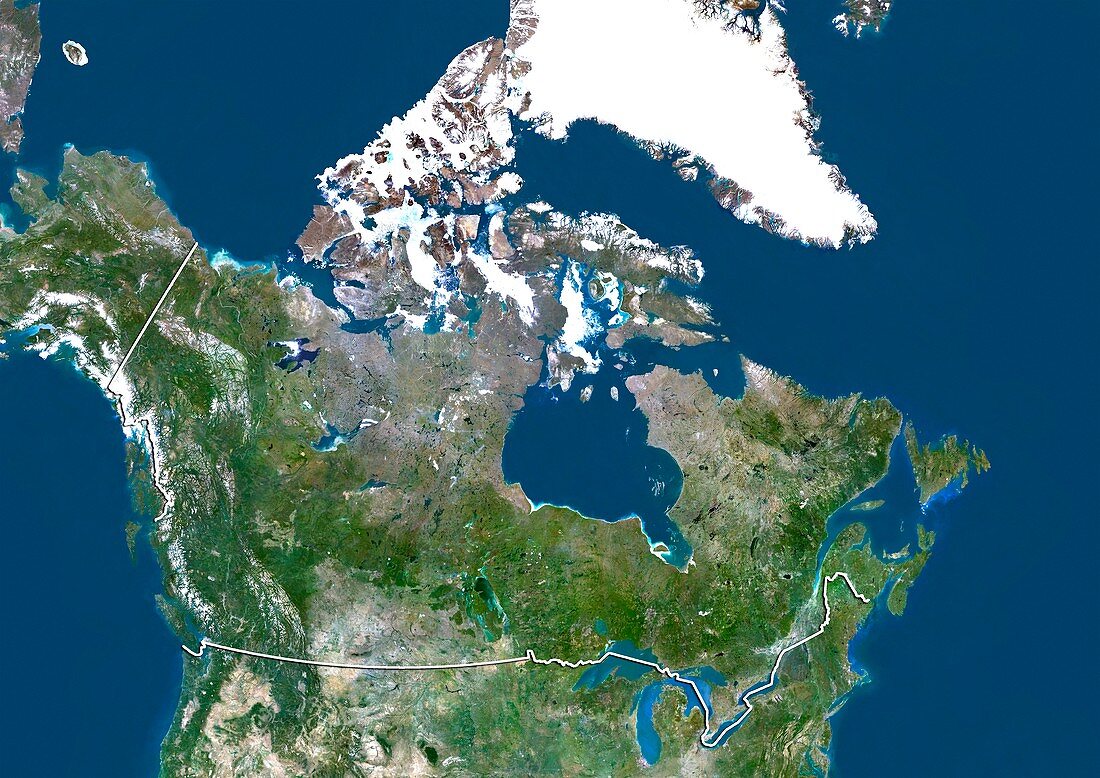 Canada,satellite image