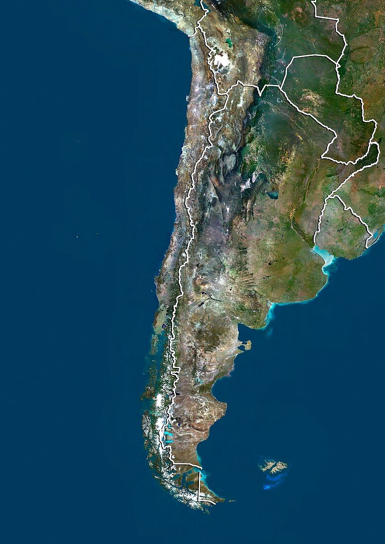 Chile,satellite image