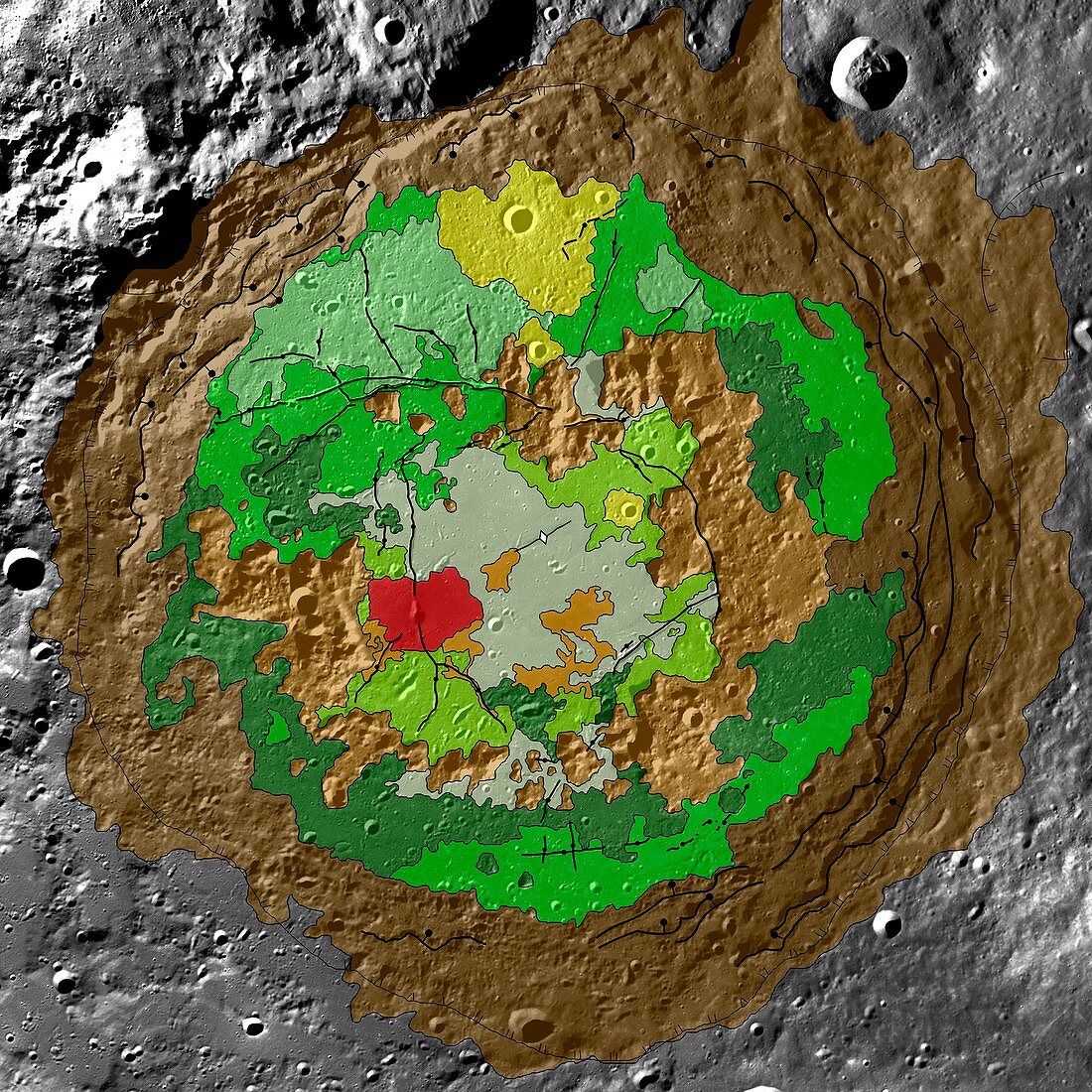 Schrodinger basin,lunar map