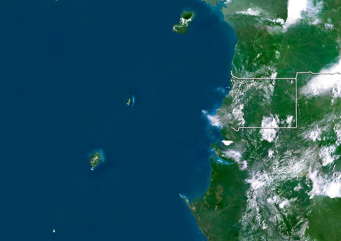 Equatorial Guinea,satellite image