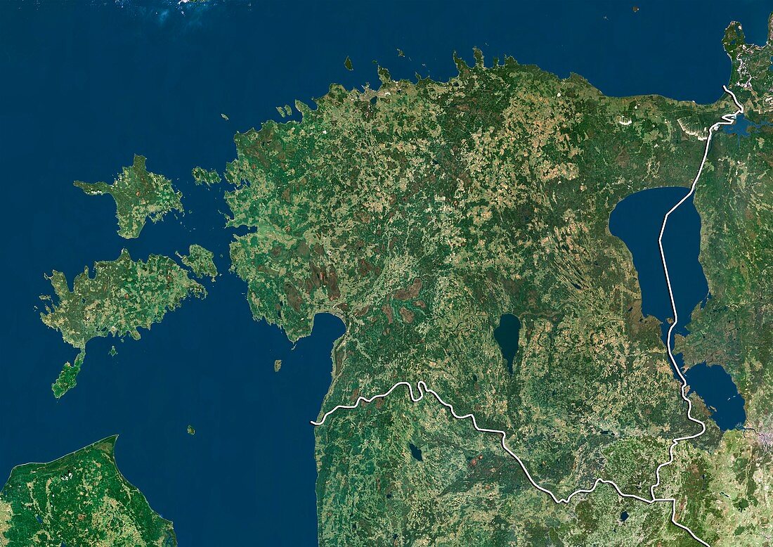 Estonia,satellite image