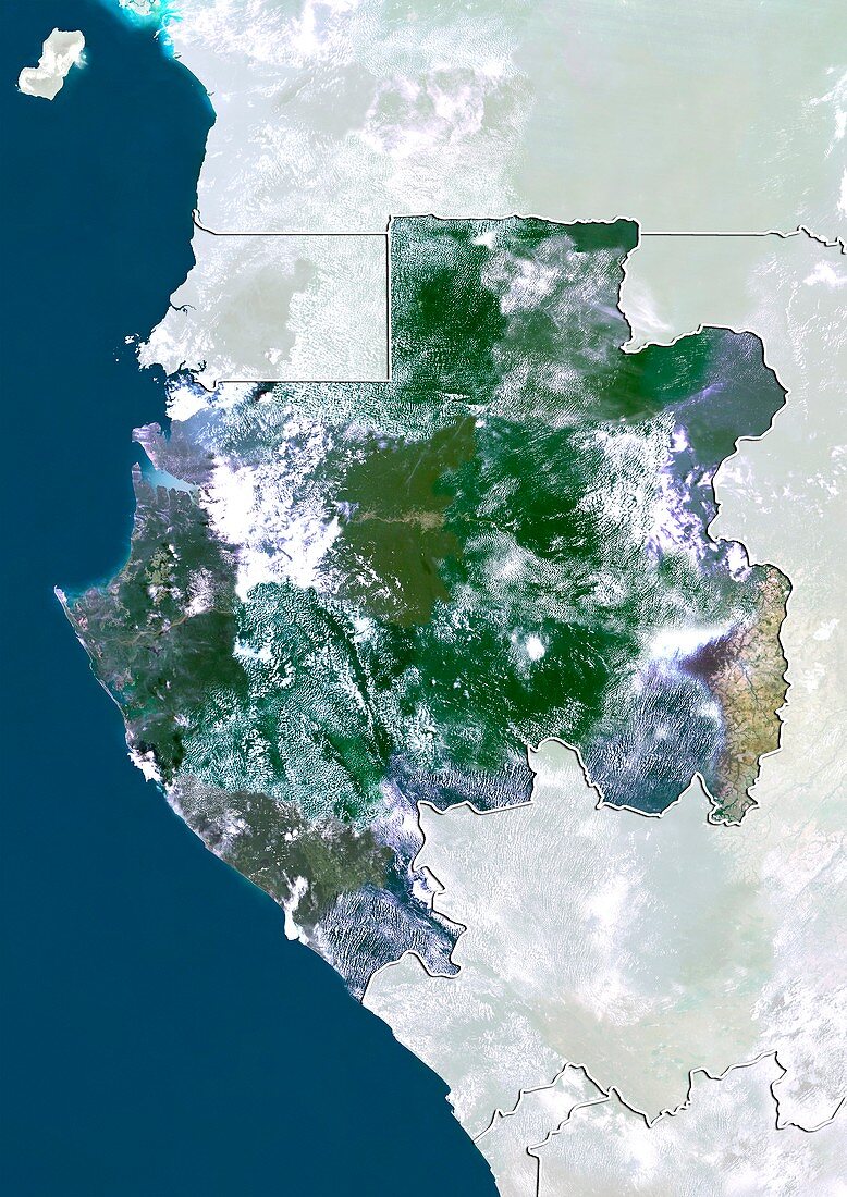 Gabon,satellite image