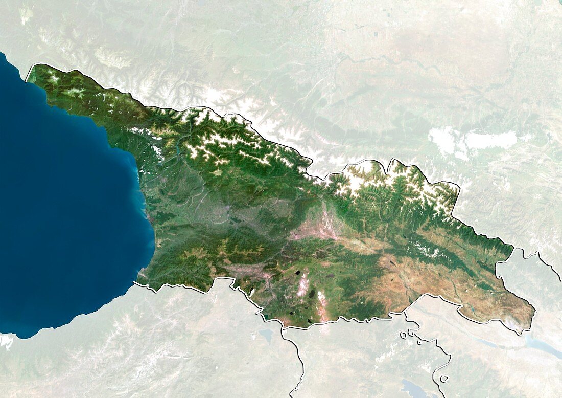 Georgia,satellite image