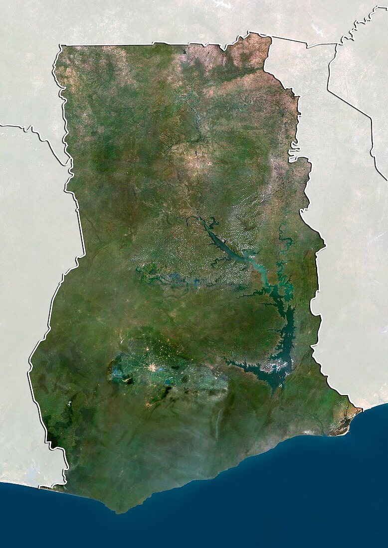 Ghana,satellite image