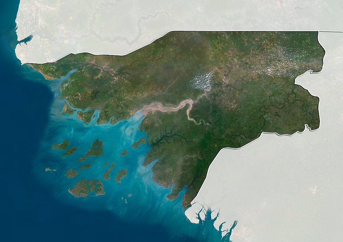 Guinea-Bissau,satellite image