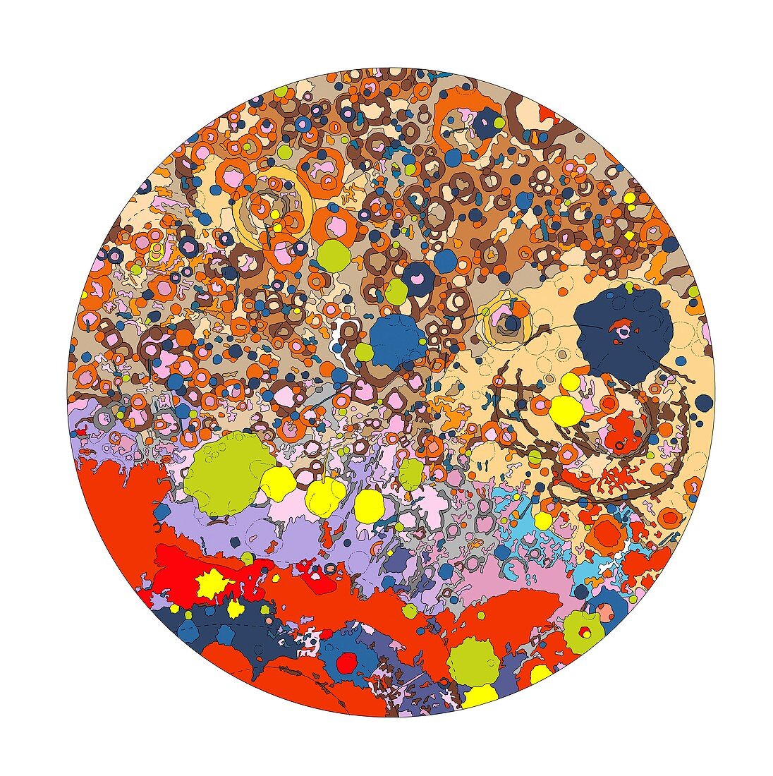 North side of the moon,geologic map
