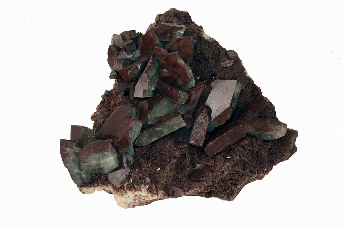 Barite crystals with Hematite