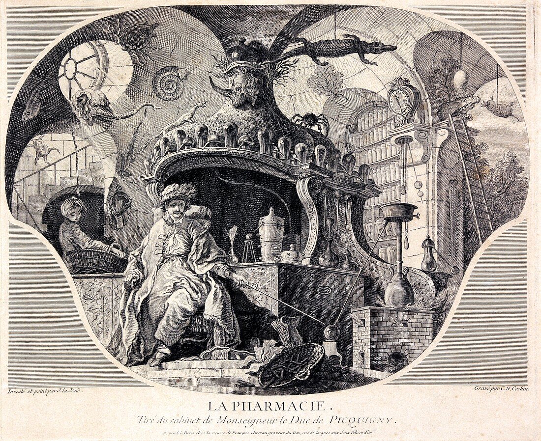 Pharmacy allegory,18th-century artwork