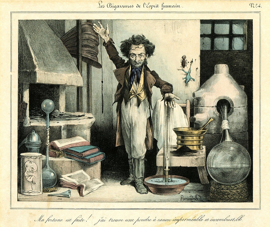 Scientist,19th-century satire