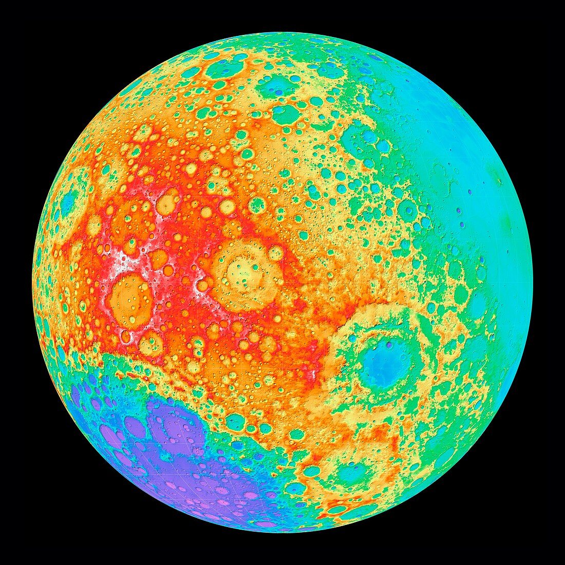 Moon's 240-degree hemisphere,GLD100