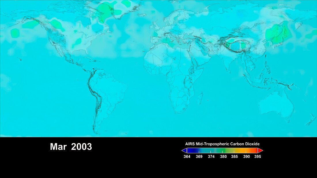 Global carbon dioxide levels,2003
