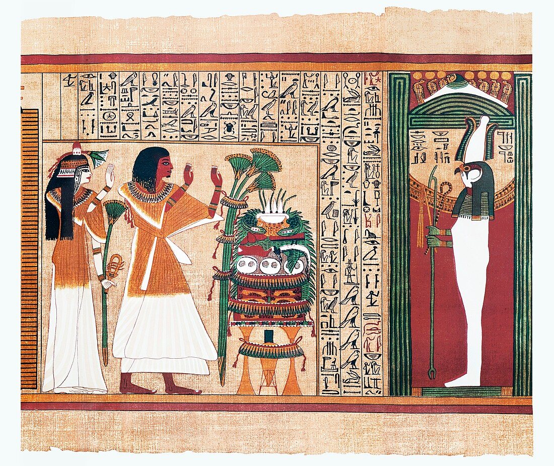 Ani,his wife and Osiris