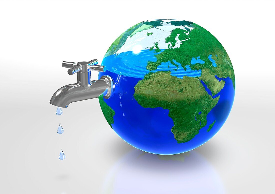 Global water shortage,conceptual artwork