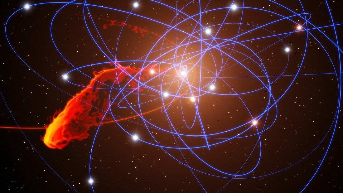 Gas cloud-galactic black hole simulation