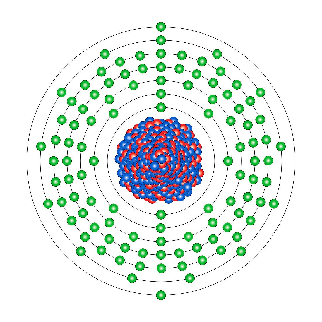 Bohrium,atomic structure