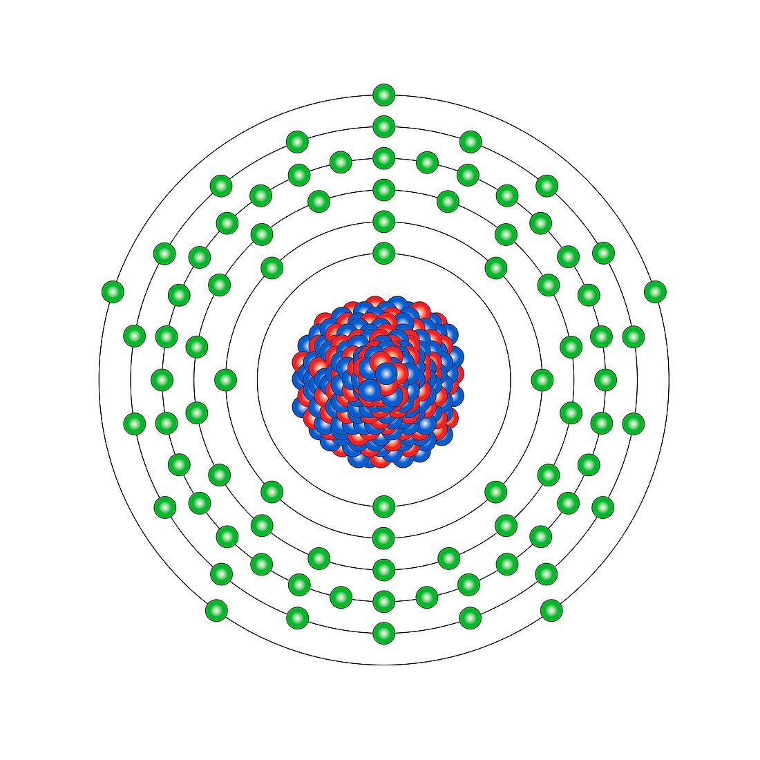 Bismuth,atomic structure