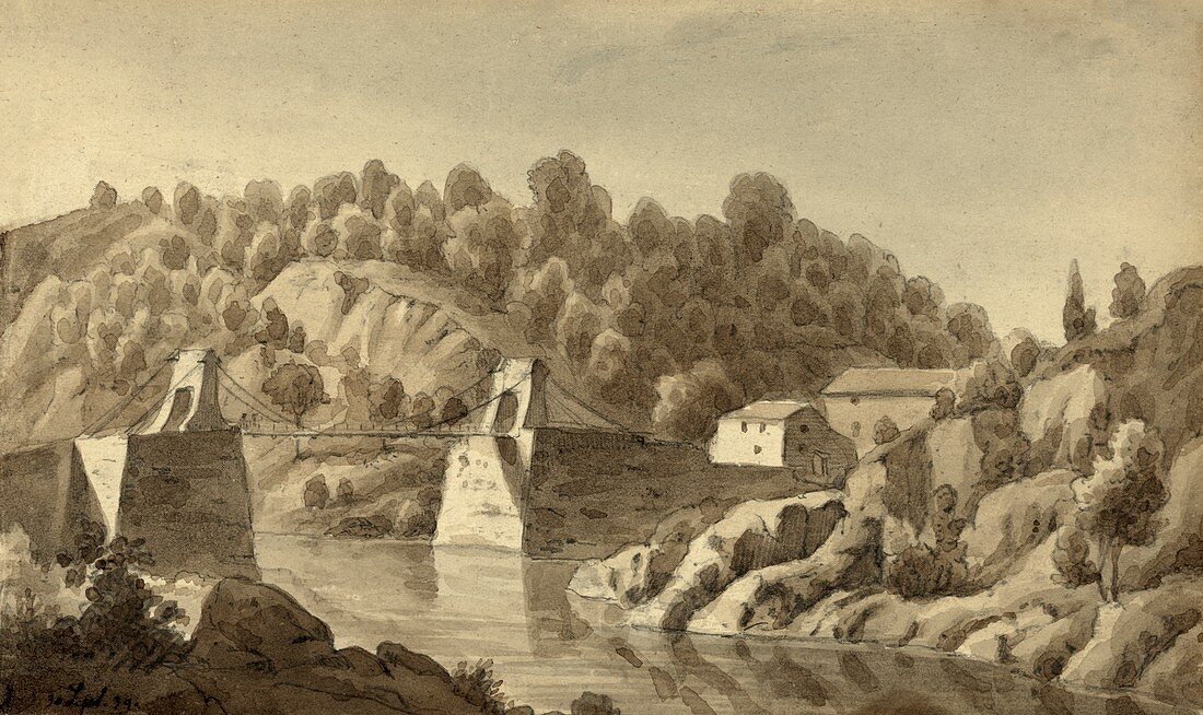 Chain Bridge at Little Falls,USA,1839