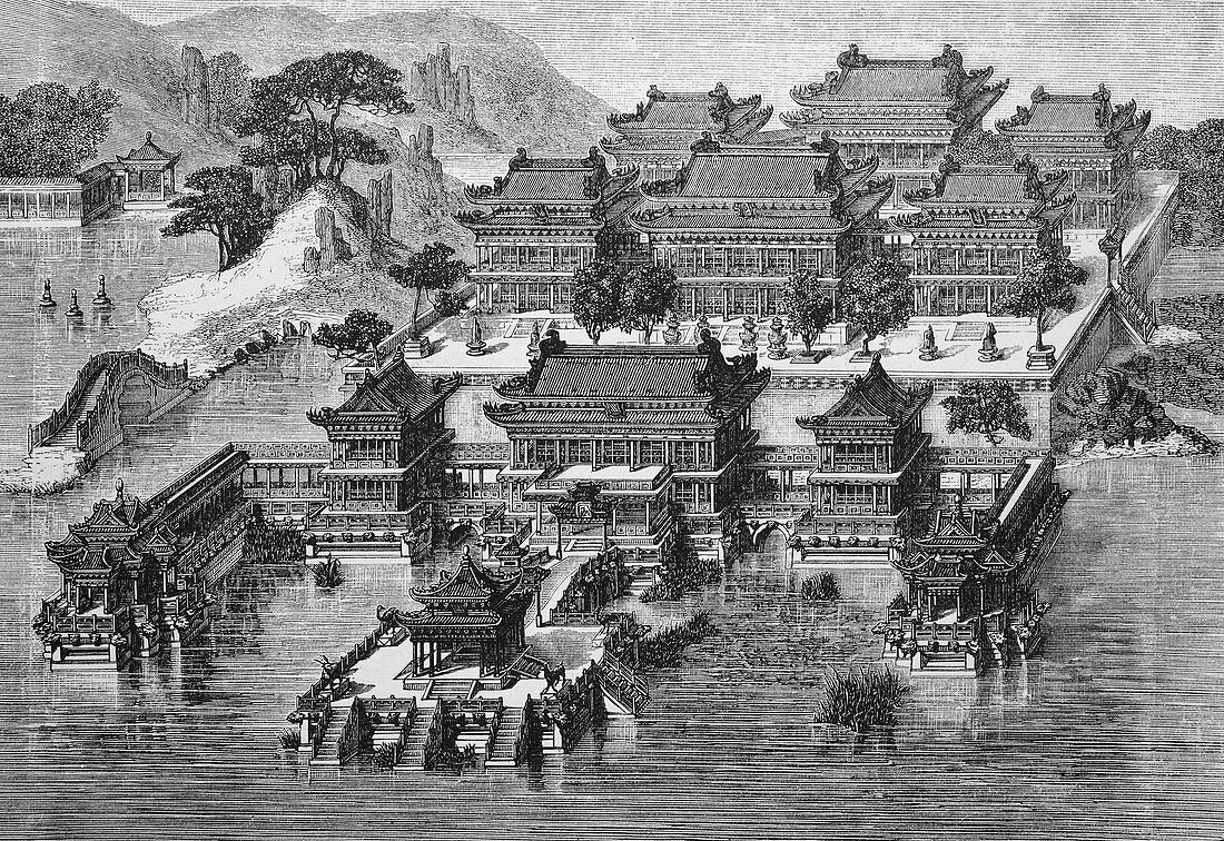 Old Summer Palace,Beijing,1850s