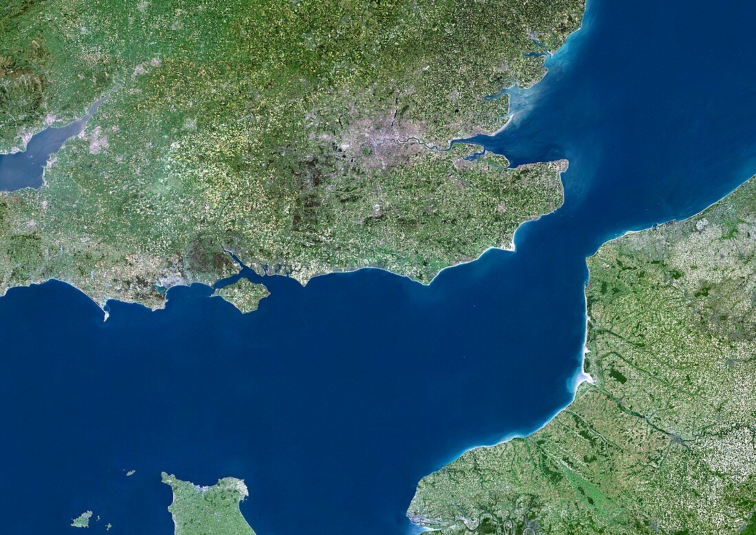 English Channel,satellite image