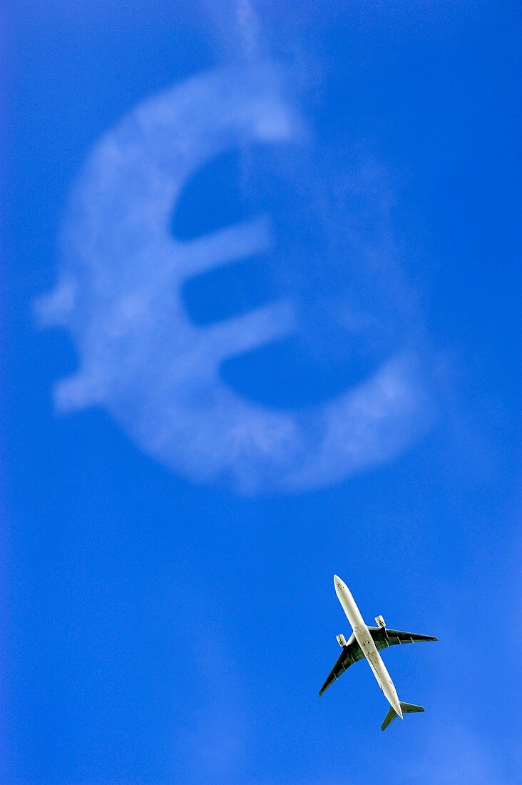 Cost of air travel,conceptual image