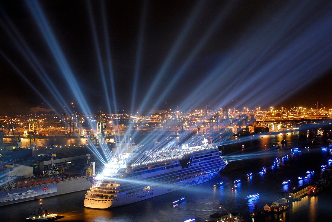 Cruise ship launch celebration