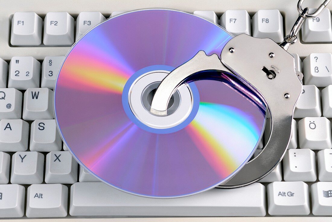 Software piracy,conceptual image