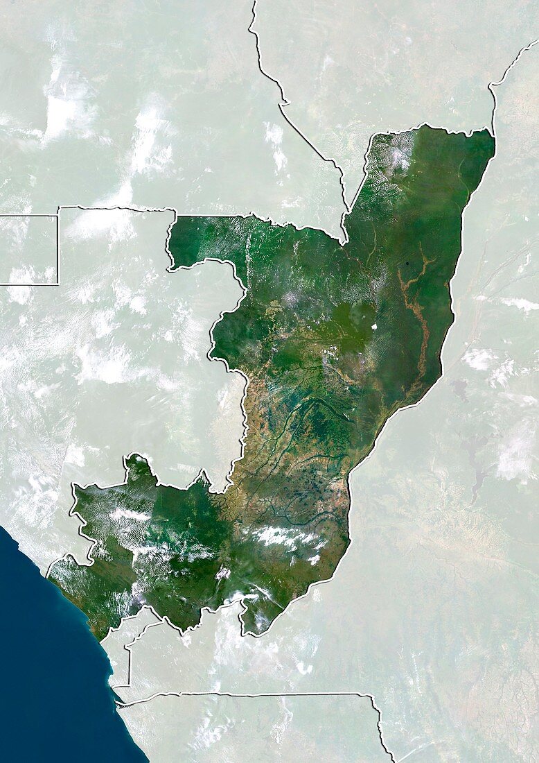 Republic of The Congo,satellite image