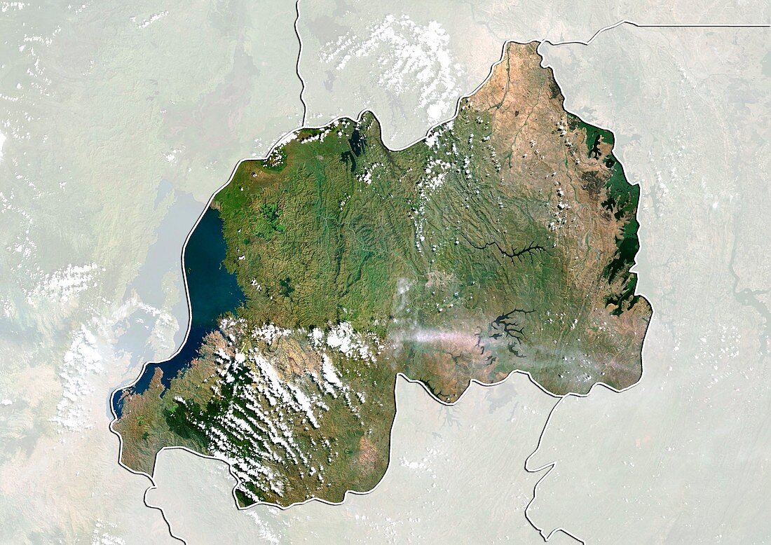 Rwanda,satellite image