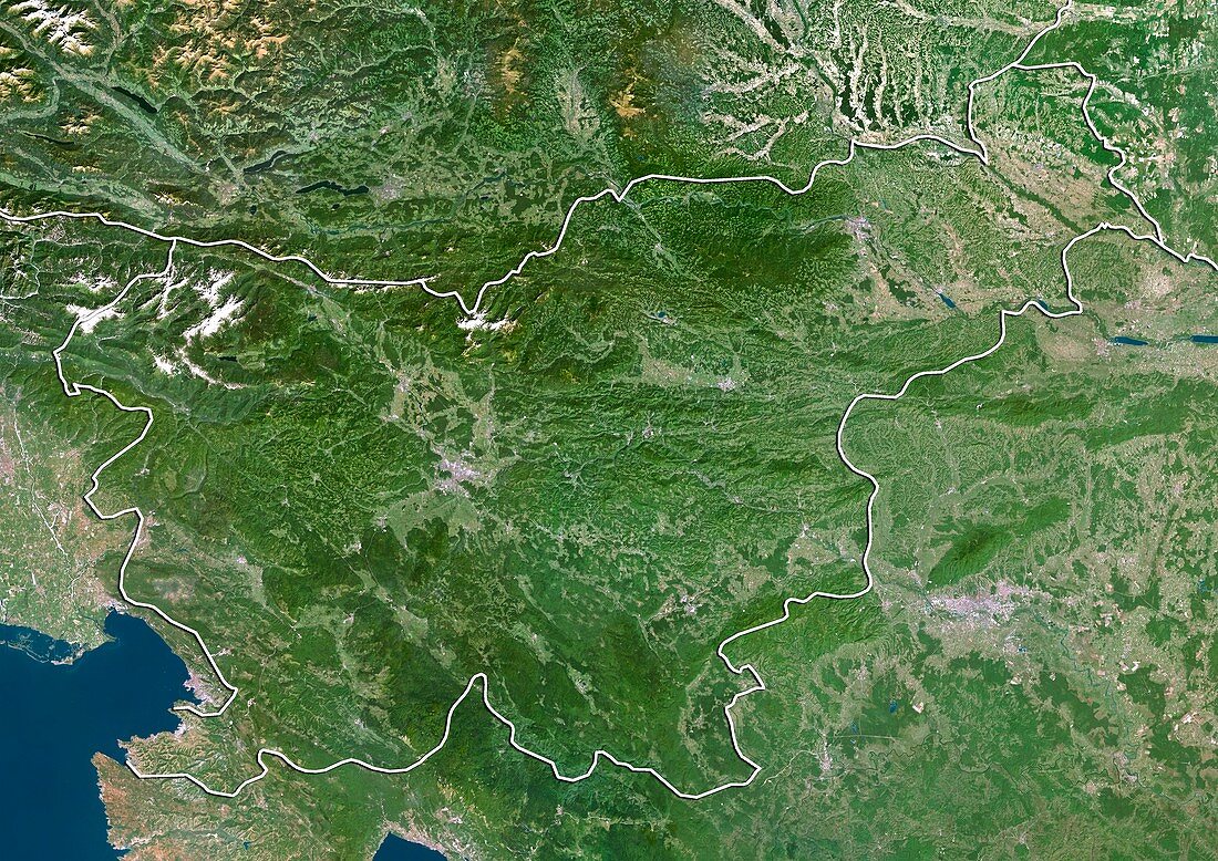 Slovenia,satellite image