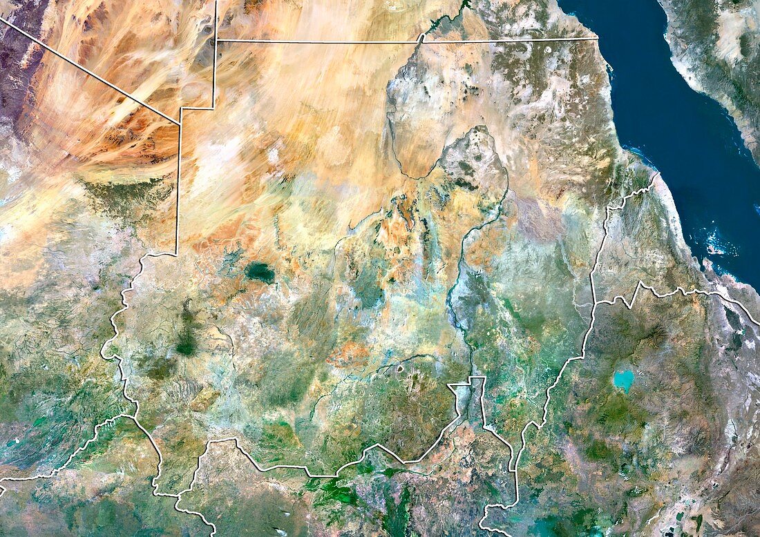 Sudan,satellite image