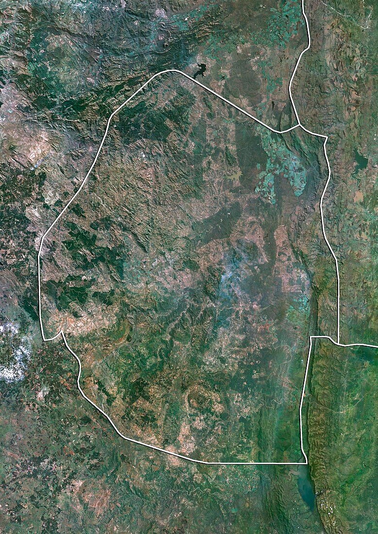 Swaziland,satellite image