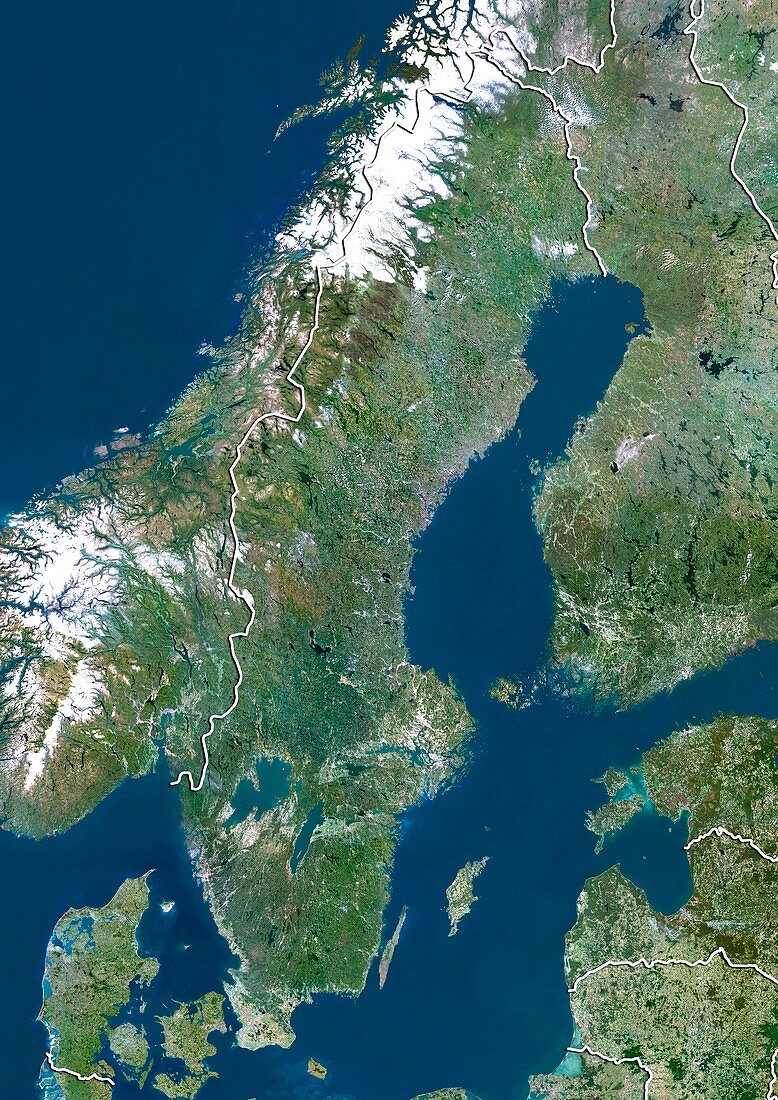 Sweden,satellite image