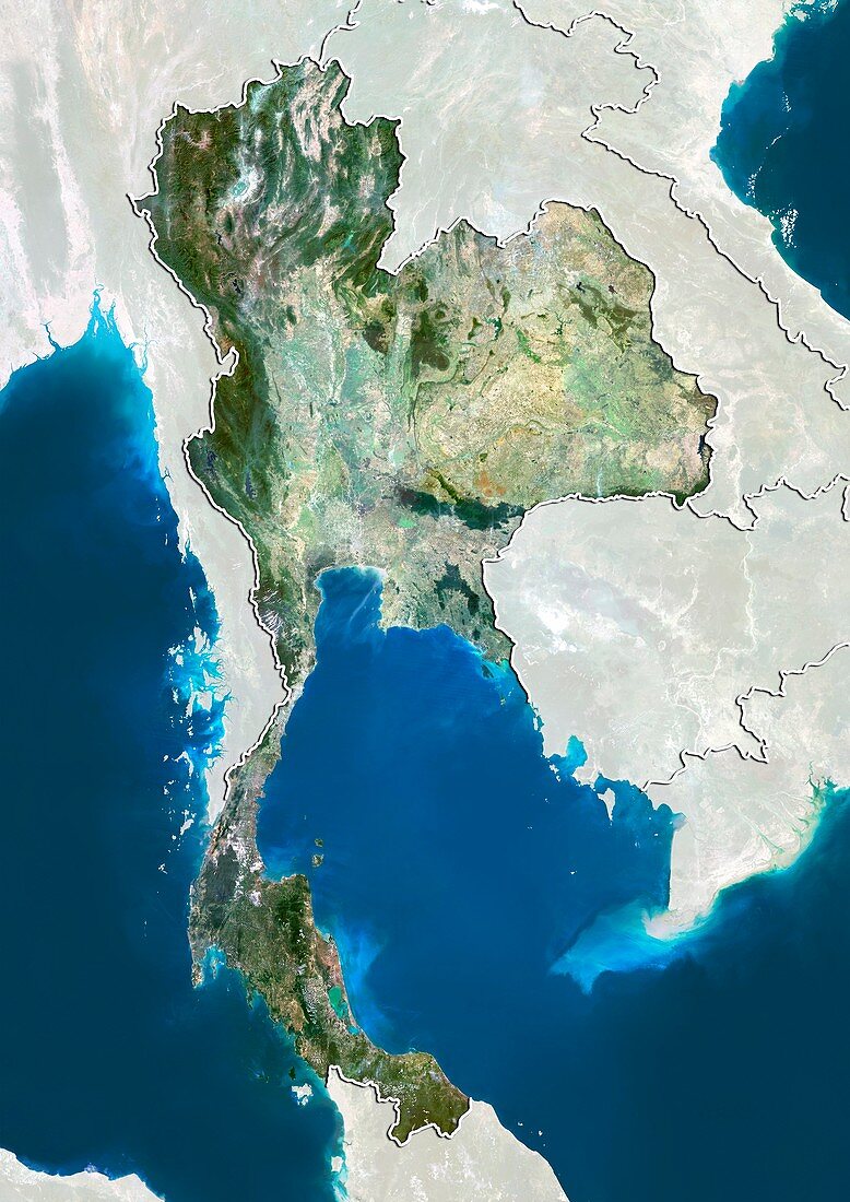 Thailand,satellite image