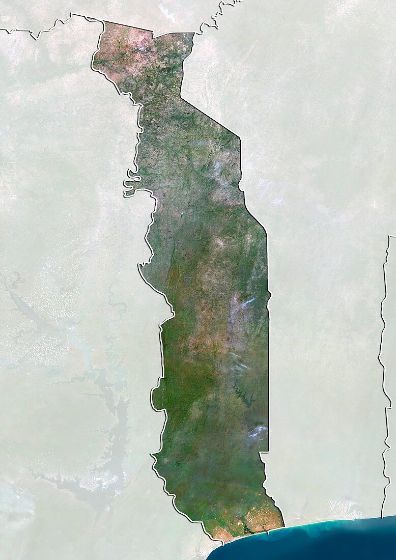 Togo,satellite image