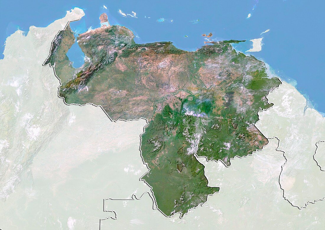 Venezuela,satellite image