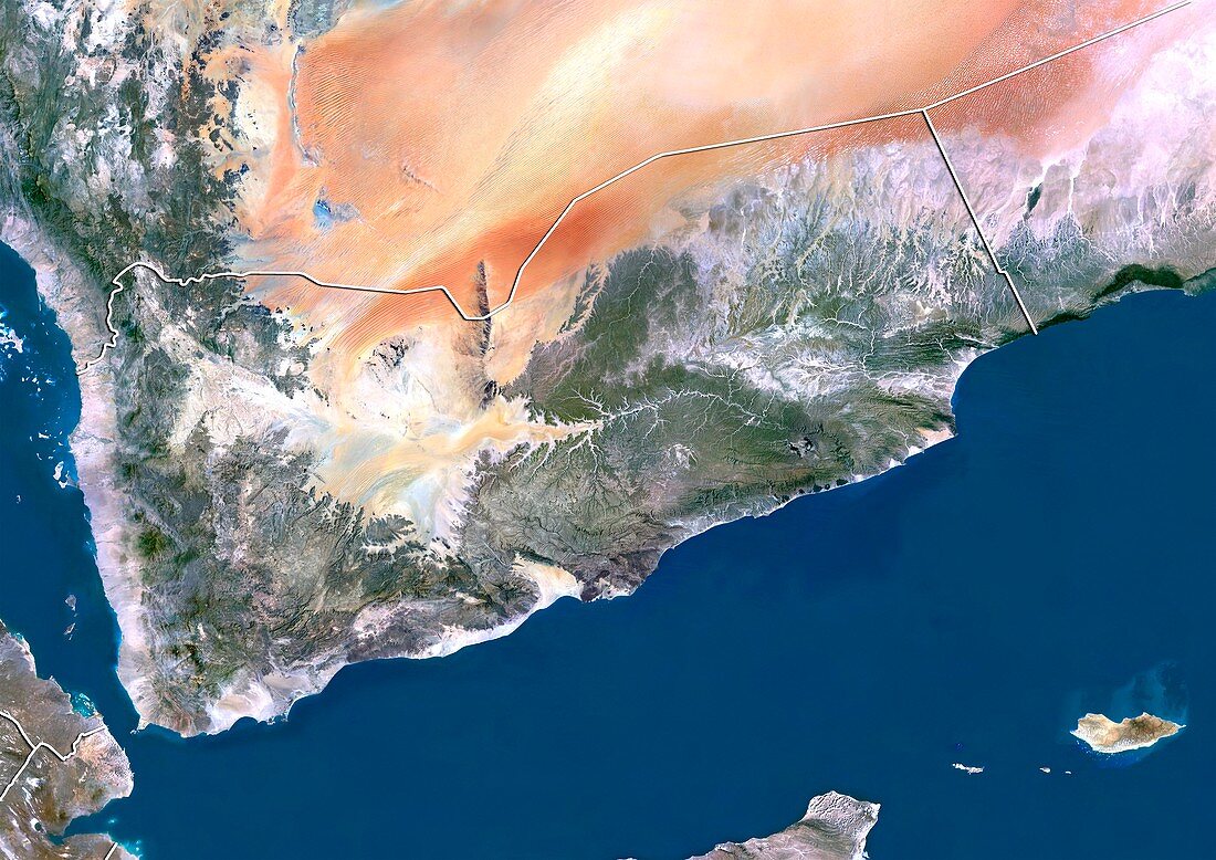 Yemen,satellite image
