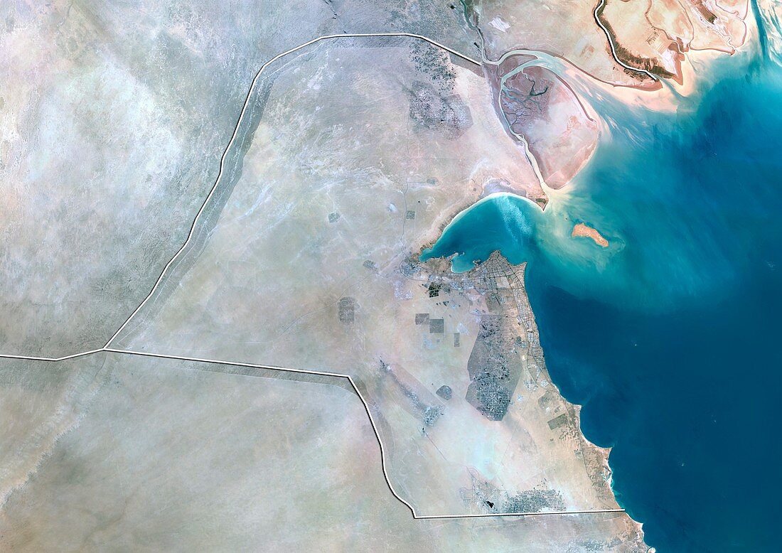 Kuwait,satellite image