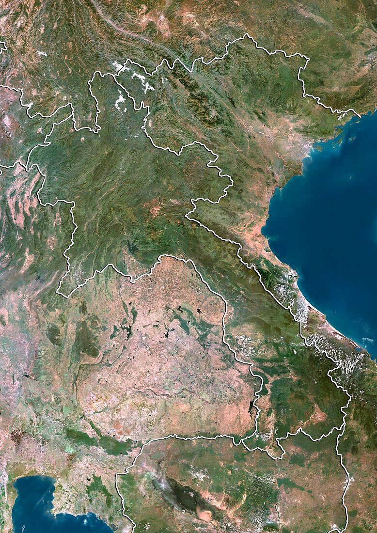 Laos,satellite image