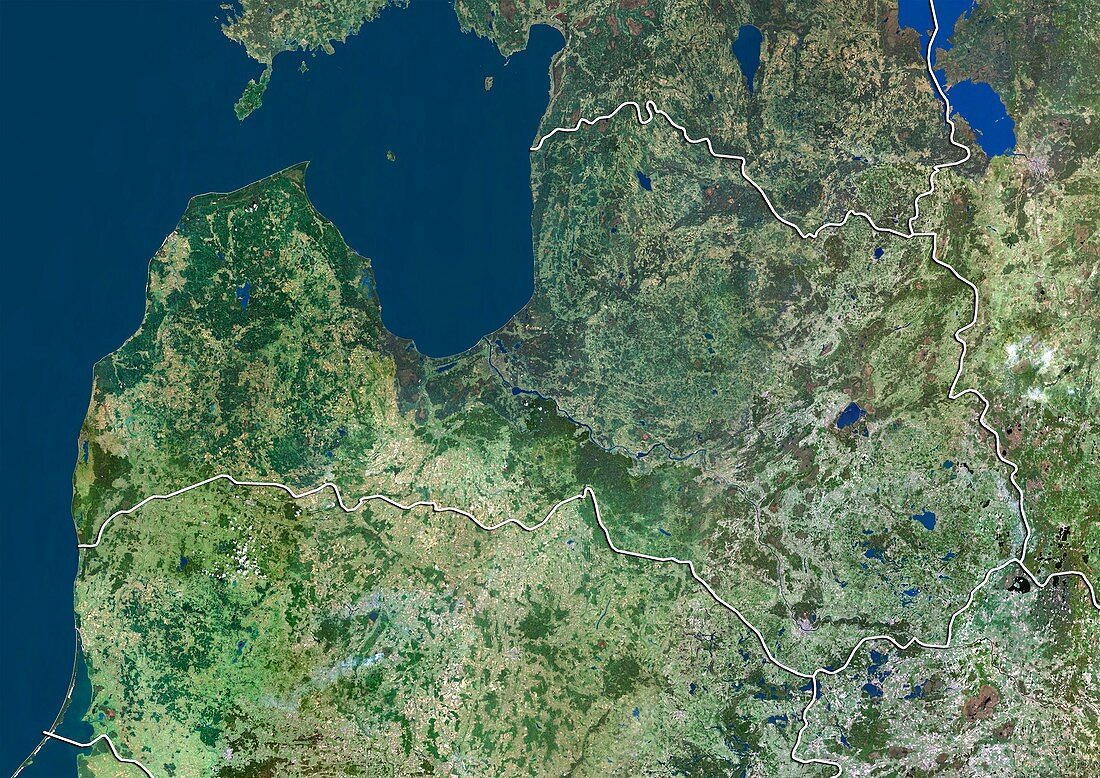 Latvia,satellite image