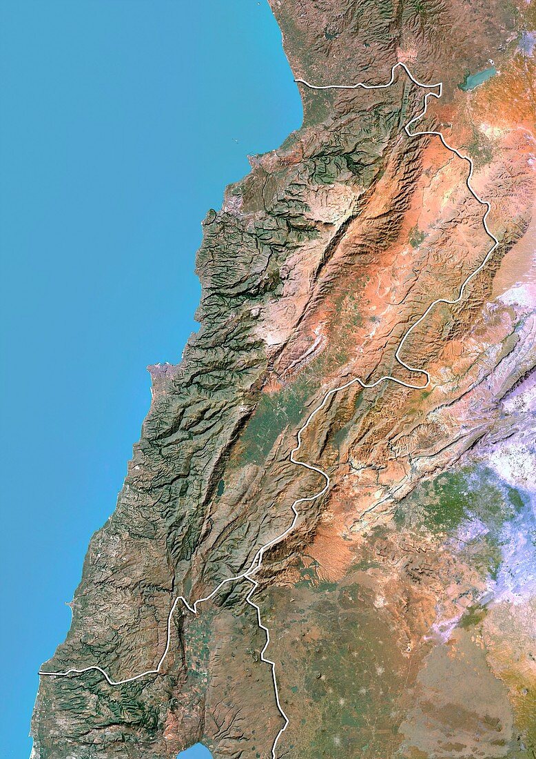 Lebanon,satellite image