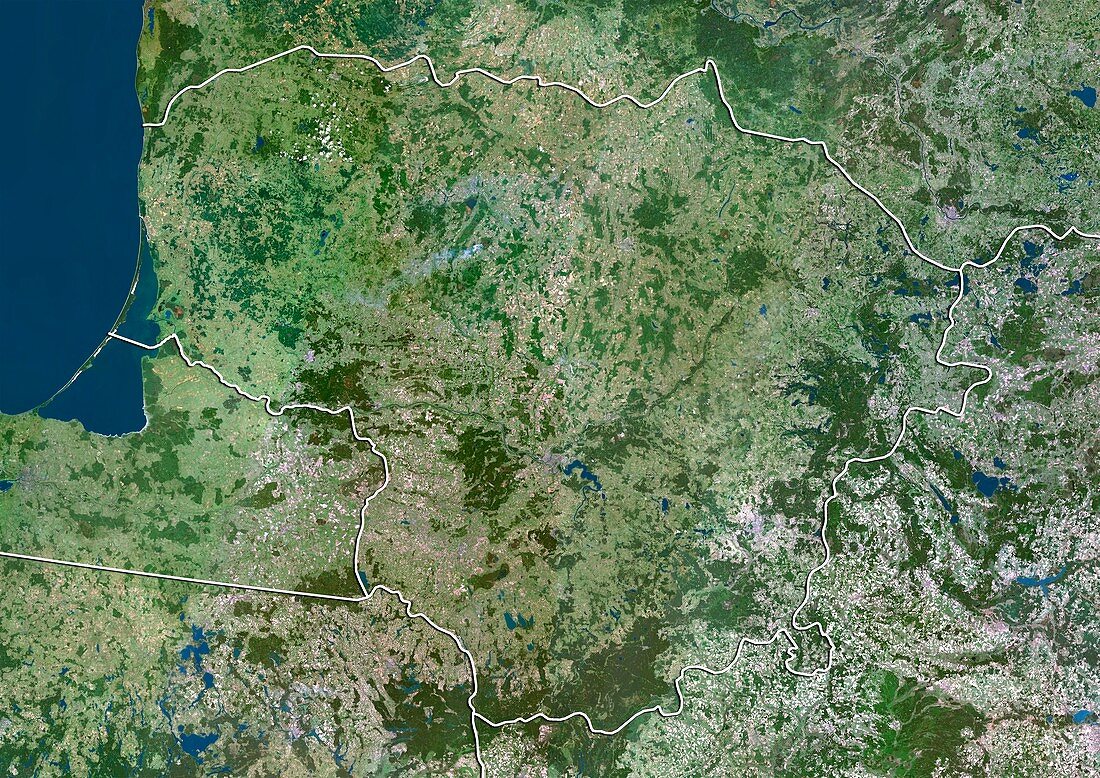 Lithuania,satellite image