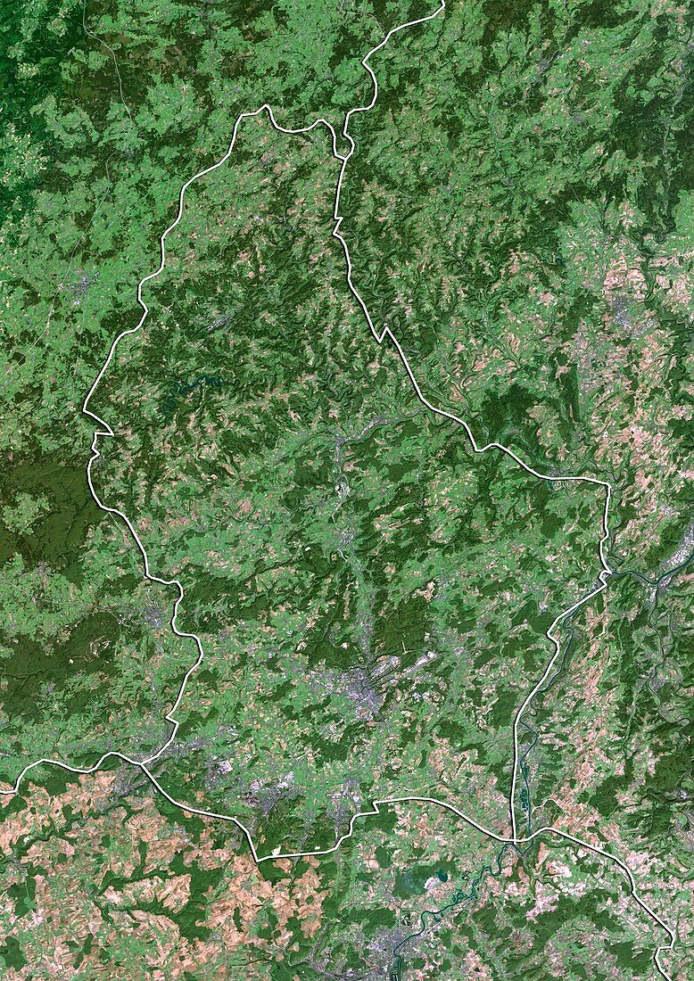 Luxembourg,satellite image